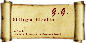 Gilinger Gizella névjegykártya