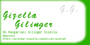 gizella gilinger business card